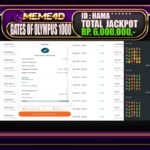 Bukti Jp MEME4D Slot Online 10 April 2025