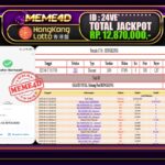 Bukti Jp MEME4D Togel Online 18 September 2025