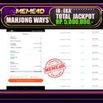 Bukti Jp MEME4D Slot Online 27 Oktober 2025