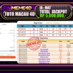 Bukti Jp MEME4D Togel Online 27 Oktober 2025